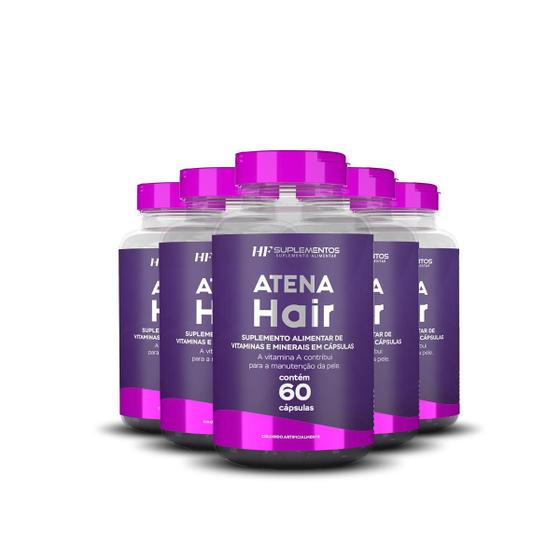 Imagem de 5X Atena Hair Skin Nails Hf Suplementos 60Caps