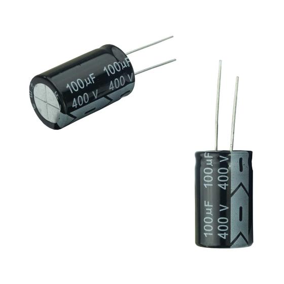 Imagem de 5x Capacitor Eletrolítico 100uf x 400v 105º Kit c/5 Peças