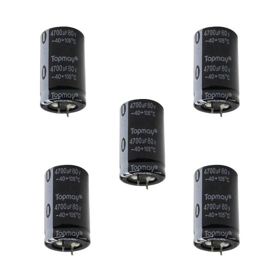 Imagem de 5x Capacitor Eletrolítico 4700uf X 80v - 105 Graus