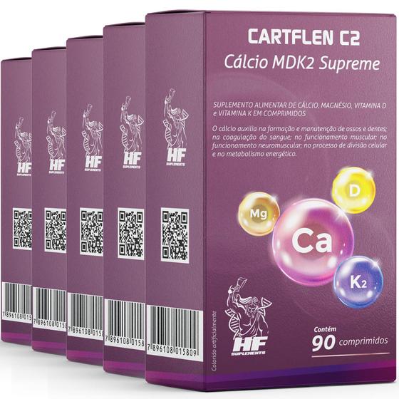 Imagem de 5X Cartflen C2 Calcio Mdk2 Supreme 90 Comps Hf Suplementos