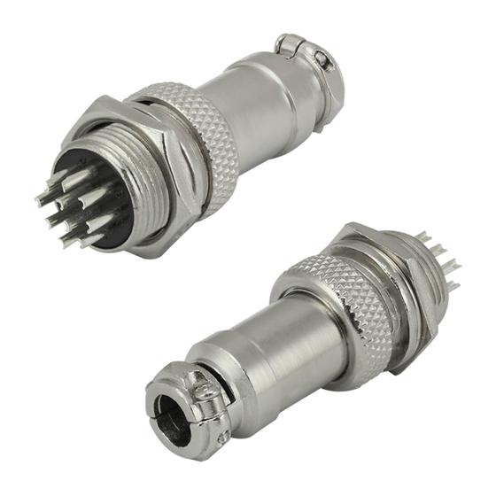 Imagem de 5x Conjunto Plug Conector Mike Kit Macho e Fêmea 10 Pinos