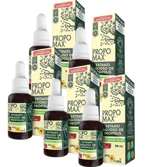 Imagem de 5x Extrato De Própolis Propomax Sem Álcool 30ml  Apis Flora
