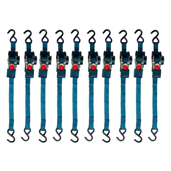 Imagem de 5x Kit Cinta Catraca Automatica 680kg Reforçada Amarração Carga Moto Barraca 1.8m - NTK Nautika