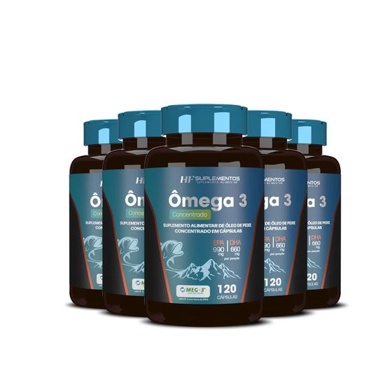 Imagem de 5X Omega 3 Concentrado 120 Caps Hf Suplementos