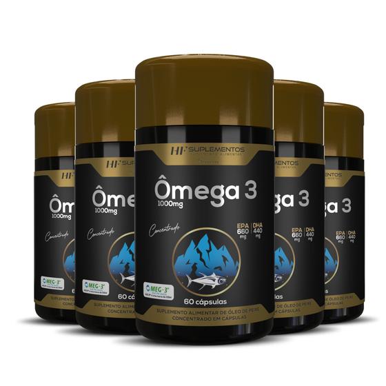 Imagem de 5x omega 3 concentrado importado do alasca 60caps