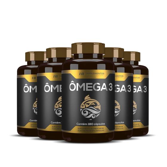 Imagem de 5X Omega 3 Oleo De Peixe Premium 180Caps Hf Suplementos