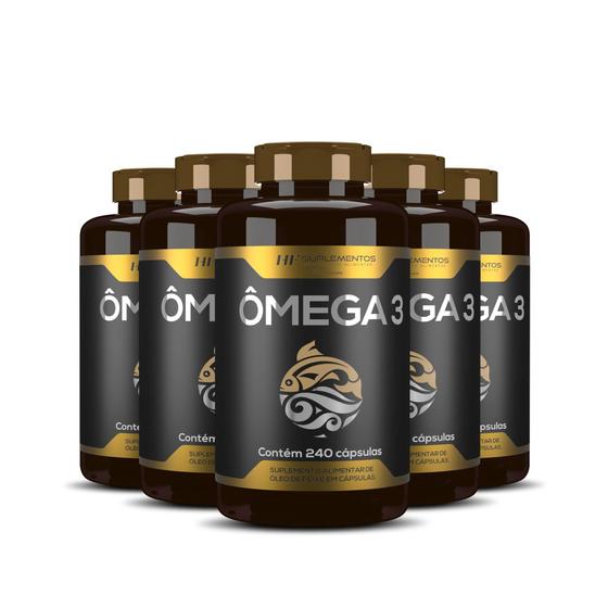 Imagem de 5X Omega 3 Oleo De Peixe Premium 240Caps Hf Suplementos