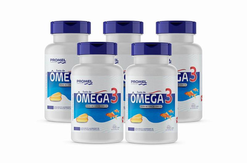 Imagem de 5x Ômega 3 Promel 60 Capsulas de 1450mg