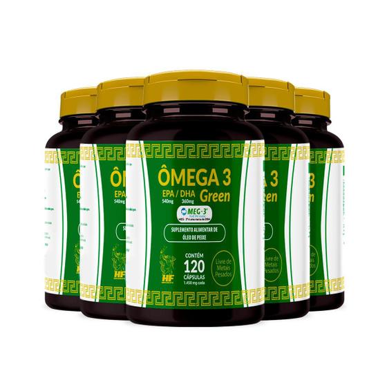 Imagem de 5x Omega 3 Puro 1000mg 120 Caps Mais Ativo Mentalmente