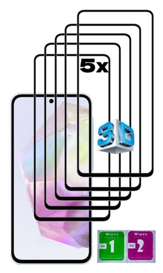 Imagem de 5x Pelicula Vidro 3d 5d Proteção Temperado Para Galaxy A16