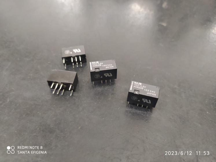 Imagem de 5x Rele Hx2-4,5v Ahx206 2 Contatos 8 Terminais 4,5v 1amp