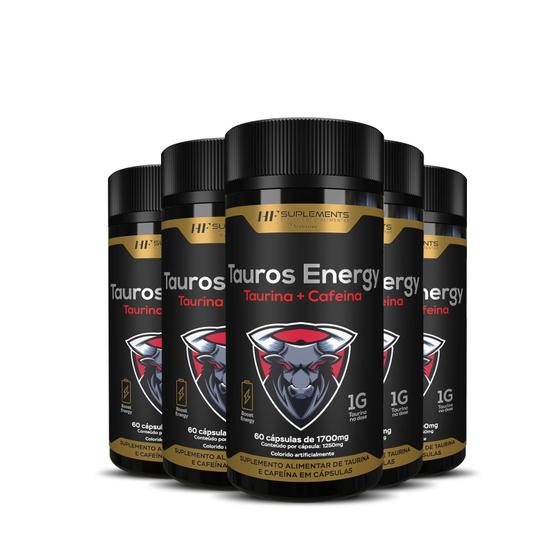 Imagem de 5x tauros energy 1700mg 60caps hf suplements