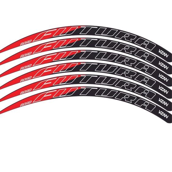 6 Adesivos Aro 29 Futura Kit Para 1 Roda Vermelho E Bike - RB - Adesivo ...