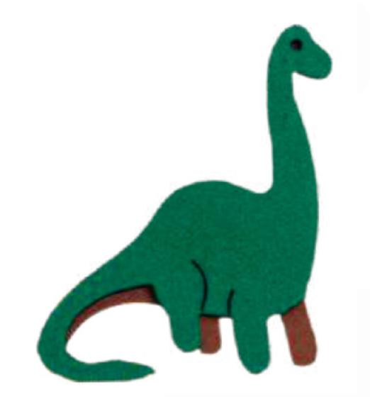 Imagem de 6 Apliques Dinossauro Pescoço Braquiossauro EVA 5 cm Vivarte - Inspire sua Festa Loja