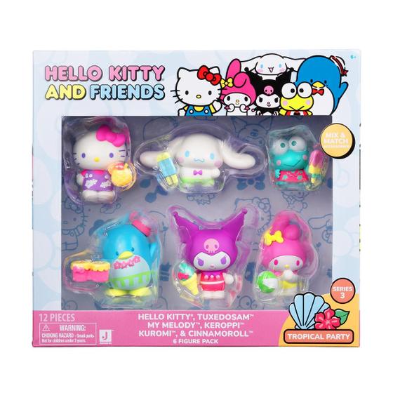 Imagem de 6 Bonecos Coleção Hello Kitty Tropical Party - Hello Kitty