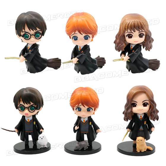 6 Bonecos Harry Potter Hermione Rony Action Figures Coleção Menor preço em 6 Bonecos Harry Potter Hermione Rony Action Figures Coleção