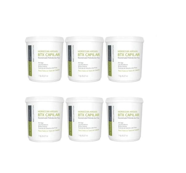Imagem de 6 Btx Moroccan Capilar Argan Max Illumination For Beauty 1kg