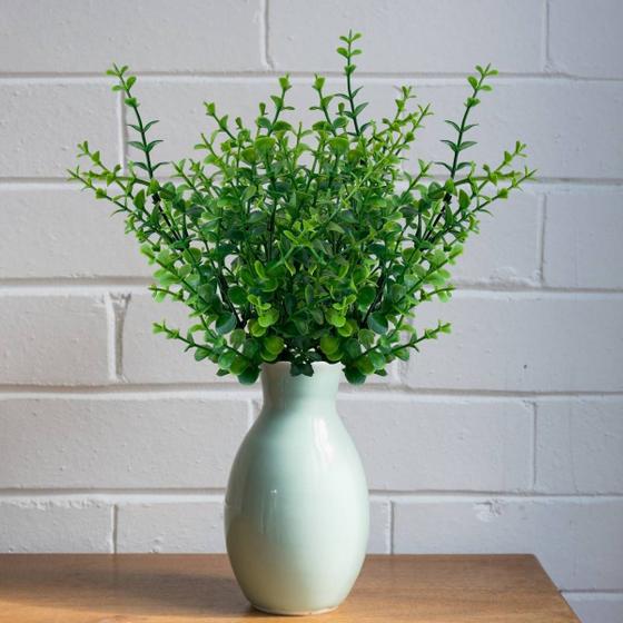 Imagem de 6 buquês de folhagens artificiais planta permanente para Enfeite de casa artesanato casamento DE8918