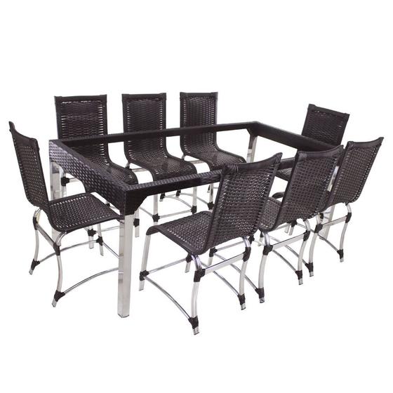 6 Cadeiras Haiti e Mesa de Jantar Haiti em Alumínio para Cozinha, Jardim, Edícula - Trama Original Menor preço em 6 Cadeiras Haiti e Mesa de Jantar Haiti em Alumínio para Cozinha, Jardim, Edícula - Trama Original