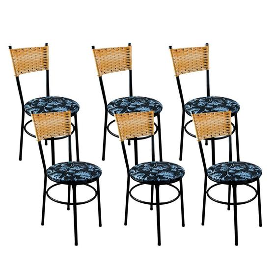 Imagem de 6 Cadeiras Para Cozinha Viena Palha