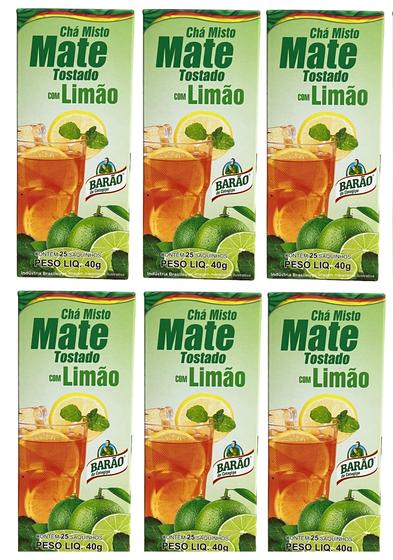 Imagem de 6 Chás Mistos Mate Barão Cotegipe TOSTADO COM LIMÃO 40G