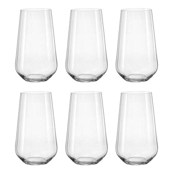 Imagem de 6 Copos De Cristal Long Drink 440 Ml Linha Sandra Bohemia