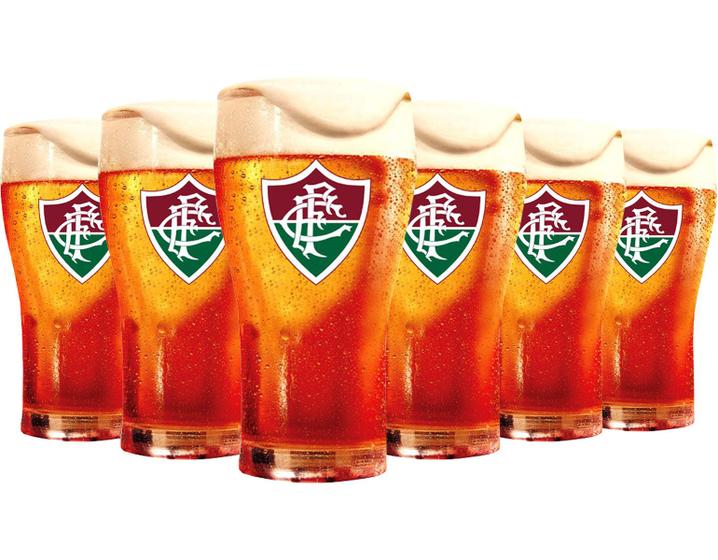 Imagem de 6 Copos P/ Cerveja Edição Limitada Fluminense 120 Anos 425ml