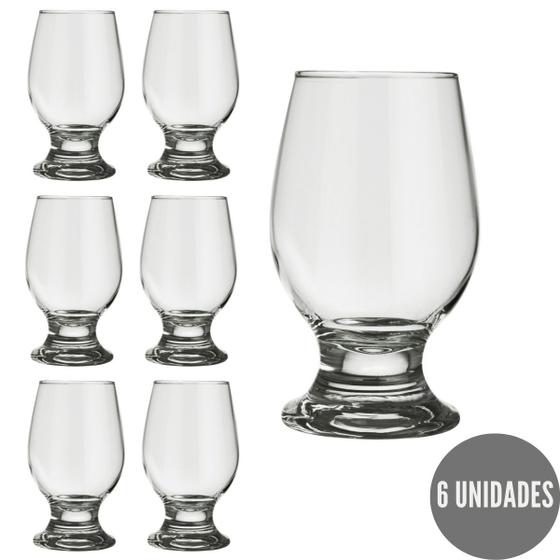 Imagem de 6 Copos Paulista 250ml Nadir Vidro Transparente Drinks Luxo