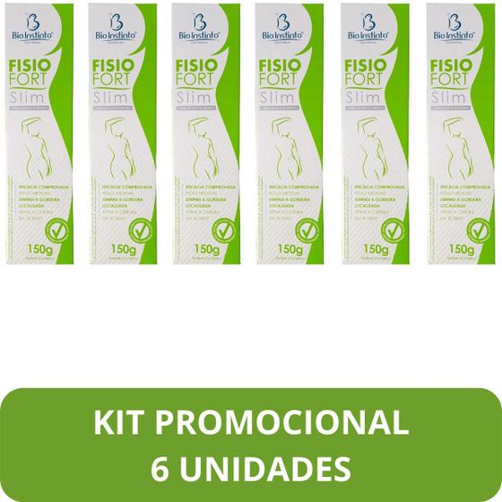 Imagem de 6 Creme Redutor de Medidas Bio Instinto Fisiofort Slim Bisnaga 150g