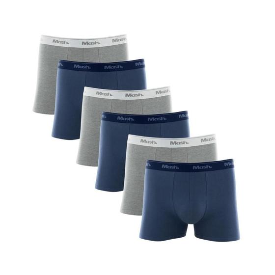 Imagem de 6 Cuecas Boxer Box Mash Masculina De Algodão Cotton Modelo Básicas