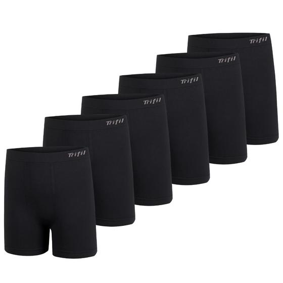 Imagem de 6 Cuecas Plus Size Boxer Masculina Trifil Sem Costura De Microfibra Toque Macio Box Básica