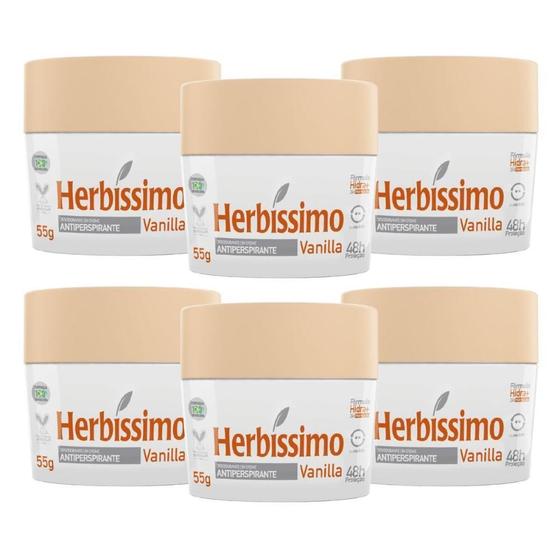 Imagem de 6 Desodorante Creme Herbissimo Vanilla Antitranspirante 55G