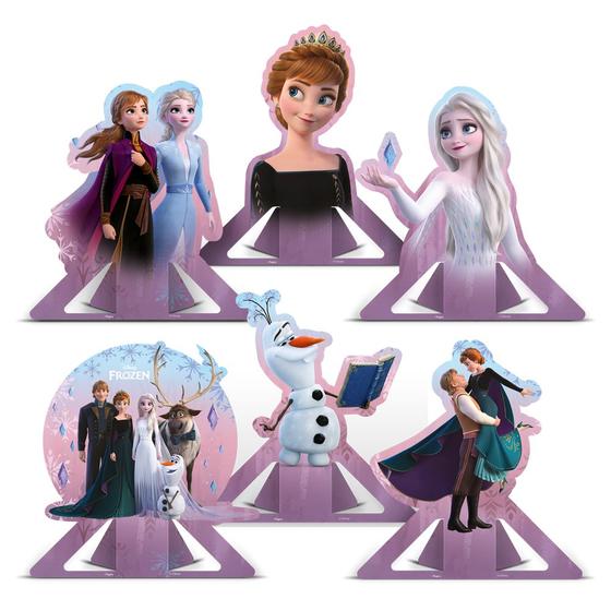 Imagem de 6 Enfeite Display Decoração De Mesa Tema Festa Frozen