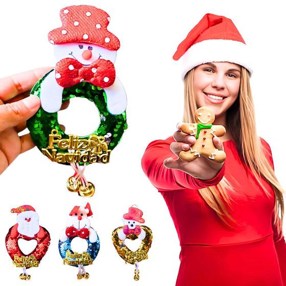 Imagem de 6 Enfeites de Natal Bonecos com Barulho Árvore Decoração