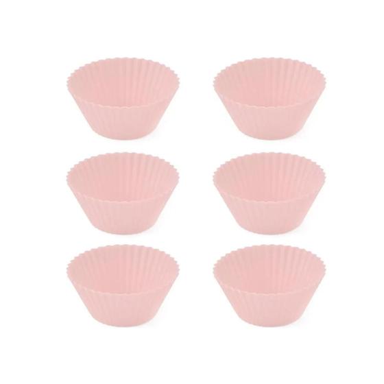 Imagem de 6 Forminhas Silicone Cupcake Mini Forma Bolo Muffin Petit Gateau Cozinha