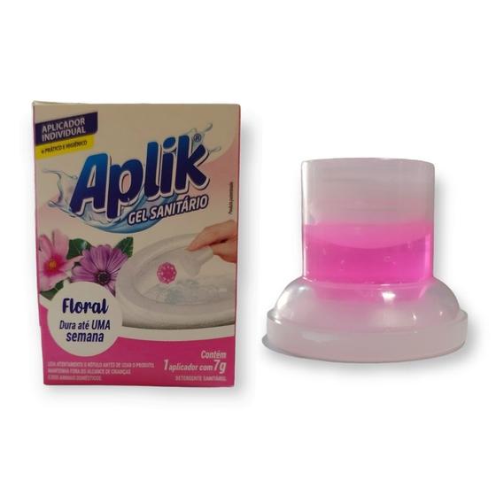 Imagem de 6 Gel Sanitário Adesivo Vaso Lavanda Marine Limão Floral Pinho Eucalipto 7g Marca Aplik - Envio Já