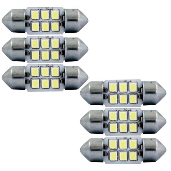 Imagem de 6 Lampada Led Torpedo 36mm 24v Branco