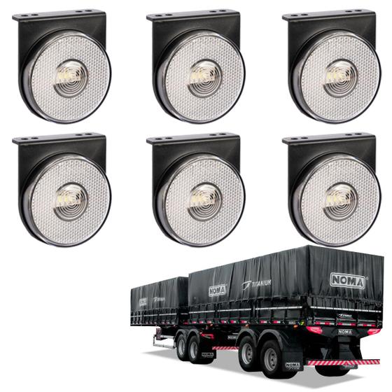 Imagem de 6 Lanterna Lateral Noma LED Cristal 85mm c/ Suporte - Fio