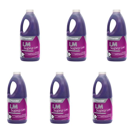 Imagem de 6 Lm Supra Lavagem Eficaz Detergente Automotivo Sandet 2l