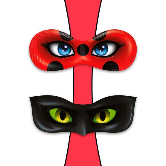 Imagem de 6 Mascaras Festa Ladybug  Decoração Aniversário completo