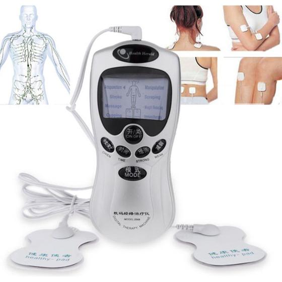 Imagem de 6 modos elétricos dezenas estimulador muscular ems acupuntura rosto corpo perna massageador terapia digital massagem máq
