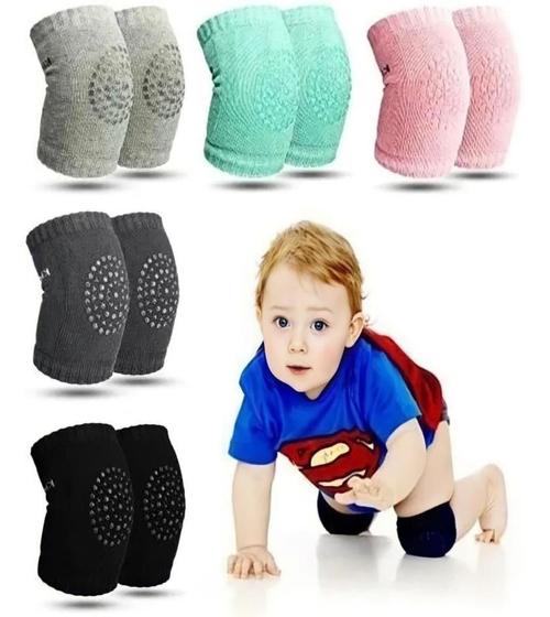 Imagem de 6 Pares De Joelheira Infantil Antiderrapante Bebe Engatinhar