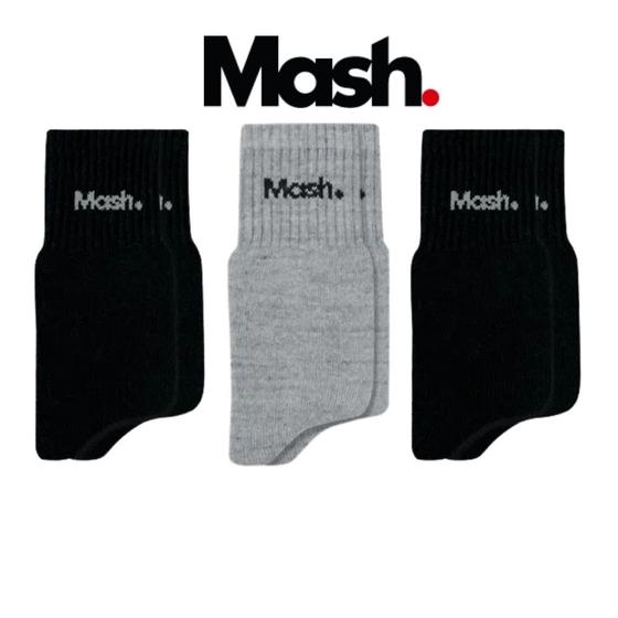 Imagem de 6 Pares De Meias Mash Masculina Cano Medio Em Cotton Algodão