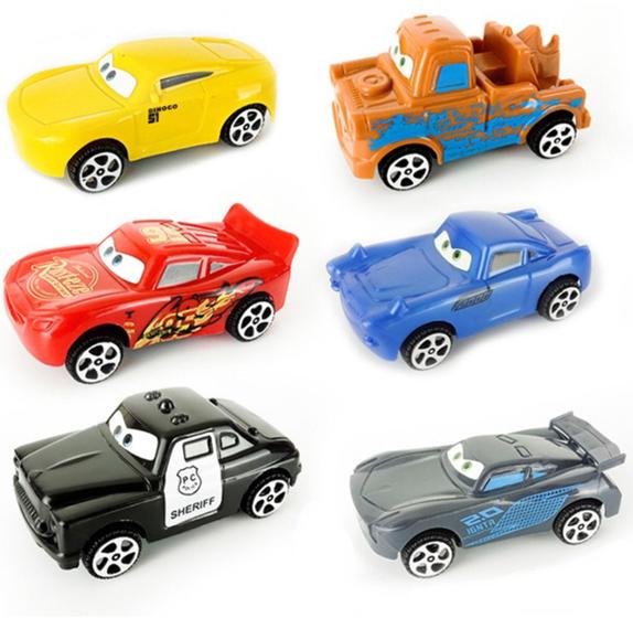 Imagem de 6 Pcs Set Pixar Carros De Brinquedo Figuras De Ação Relâmpago McQueen Modelo