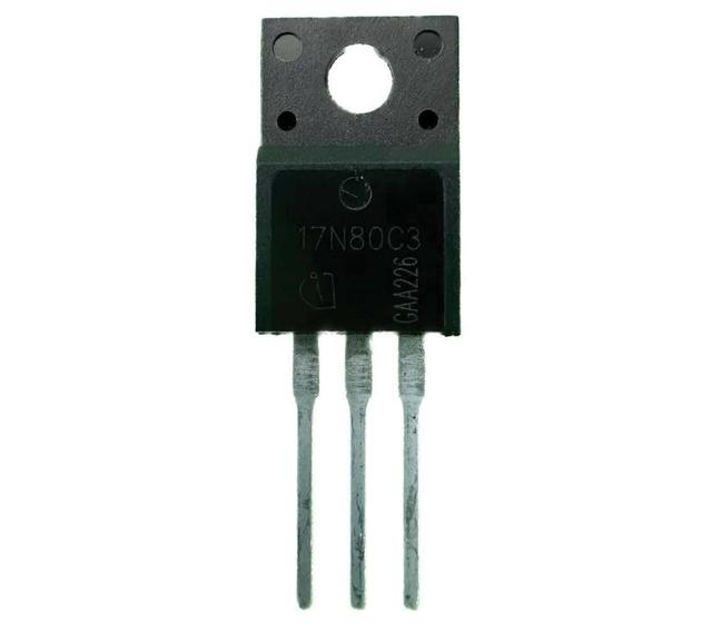 Imagem de 6 pçs - transistor p17n80 isolado c3 to220 npn - 17a - 800v