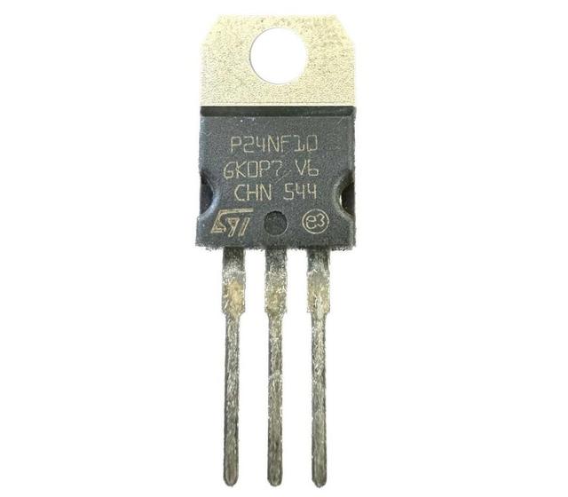 Imagem de 6 pçs - transistor p24nf10 metalico - 26a - 100v - 24nf10