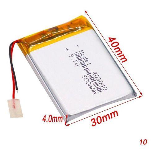 Imagem de 6 Peças 403040 600mah  3,7v Com 2 Fios 4mm X 30mm X 40mm -