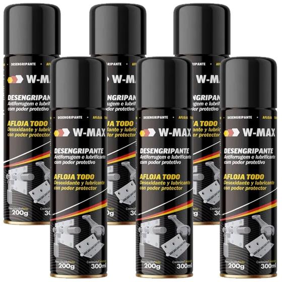 Imagem de 6 Peças - Desengripante Lubrificante W-Max De 300ml - Wurth