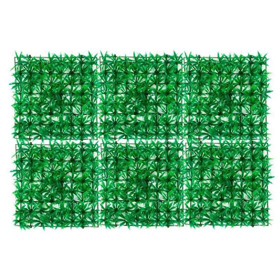 6 Placas Grama De Pl??stico 75X50Cm Jardim Vertical Varanda Alc