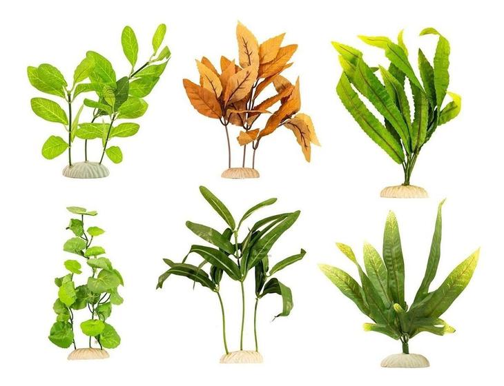 Imagem de 6 Plantas De Seda Para Decoração, Aquários, Vasos, Lagos